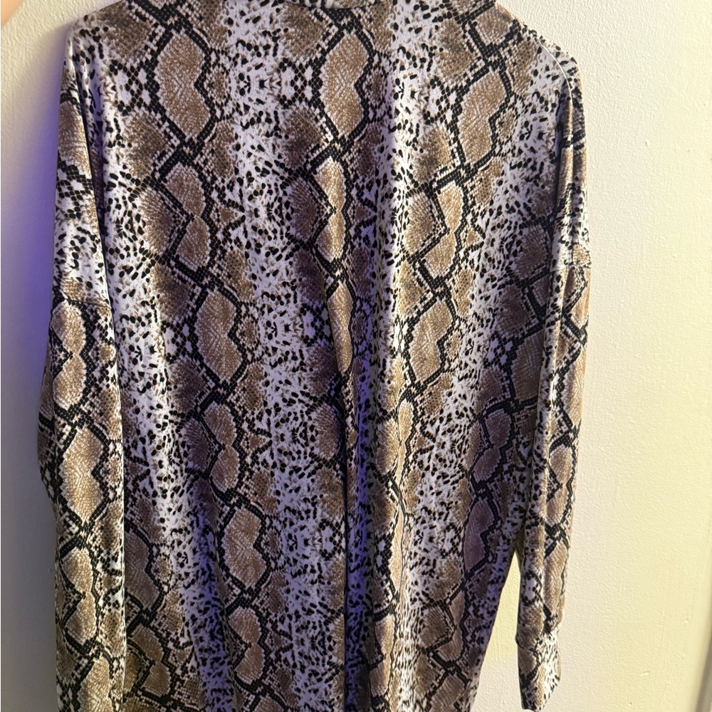 Snake Print Long Sleeve Top